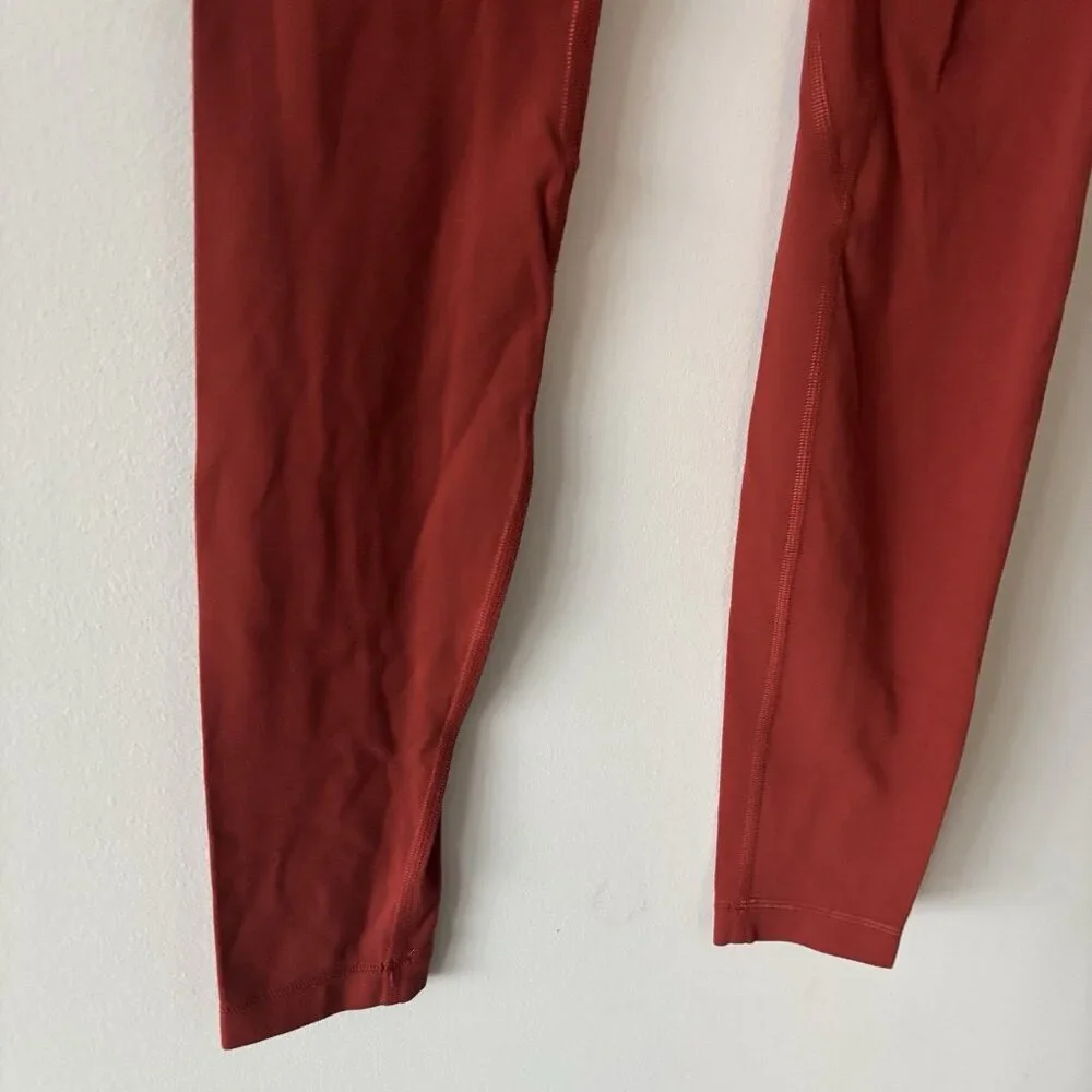 Lululemon‎ Align Pant Full Women's Sz 4 Orange Yoga Athleisure W5BOBS PILLING